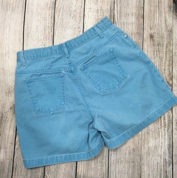 Vintage Faded Glory Turquoise High Waist Shorts - Picture 2 of 2